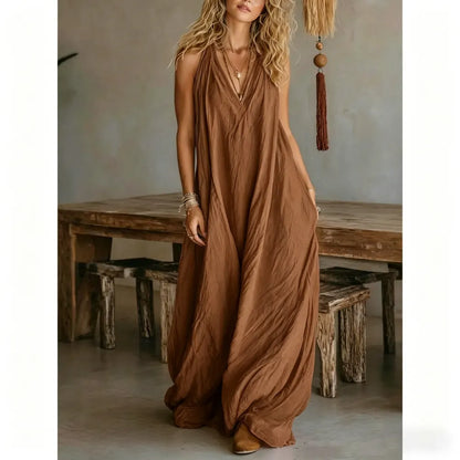 Casual Sleeveless Hollow Holiday Jumpsuit