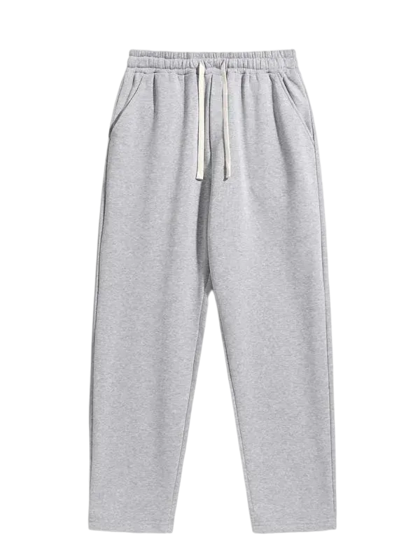 Men's Regular Fit Solid Drawstring Waist Sweatpants
