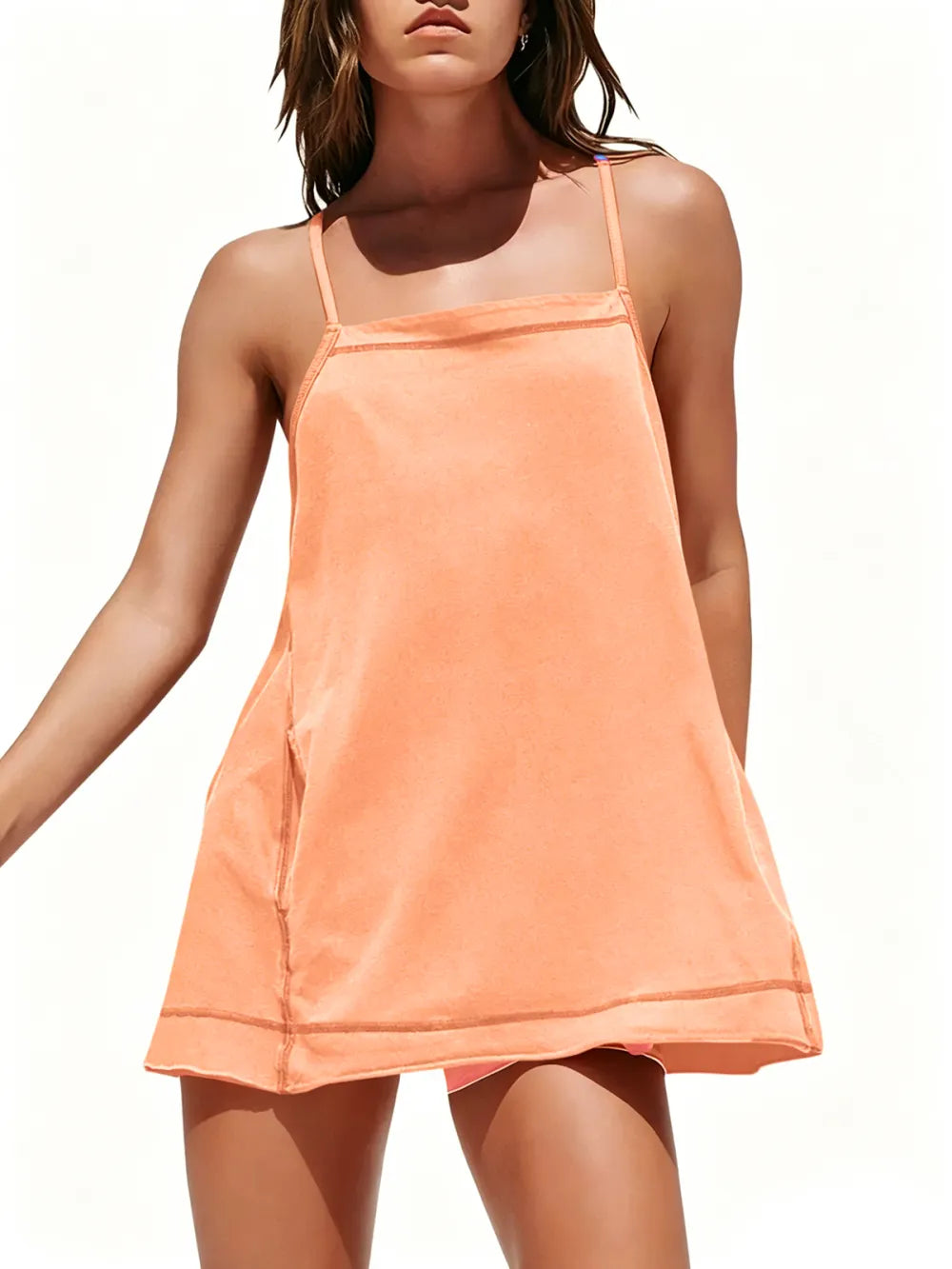 Women's Workout Tank Tops  Square Neck Tunics Loose Sleeveless Spaghetti Strap Athletic Shirts