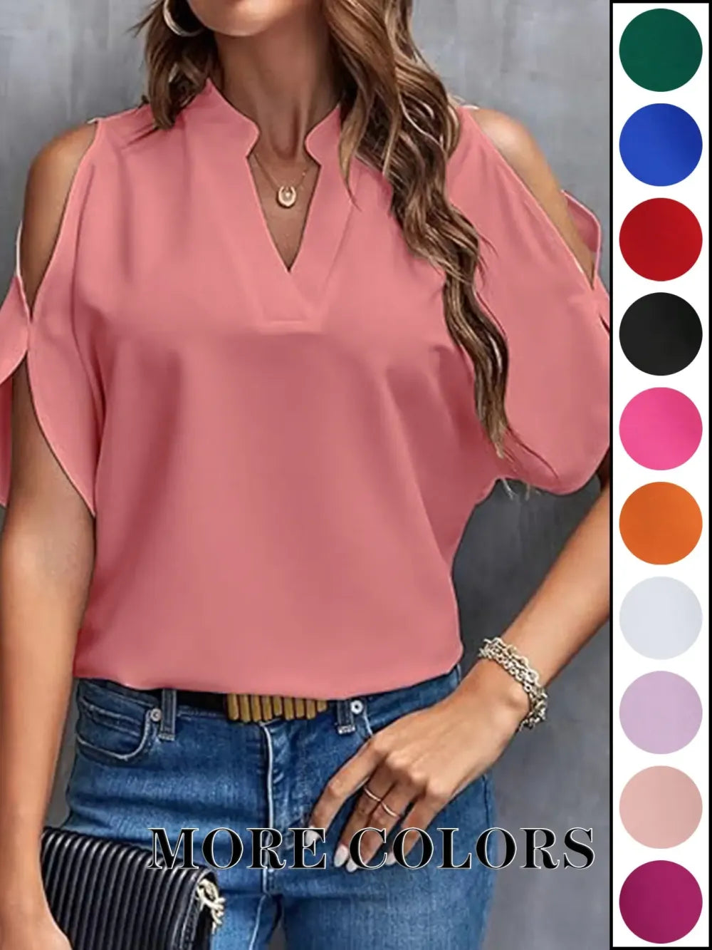 Women's Solid Color Casual Fitted T-Shirt, Short Sleeve Off-Shoulder Top