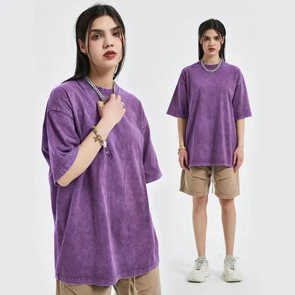 Acid Wash Unisex Oversized Cotton Comfort Tee