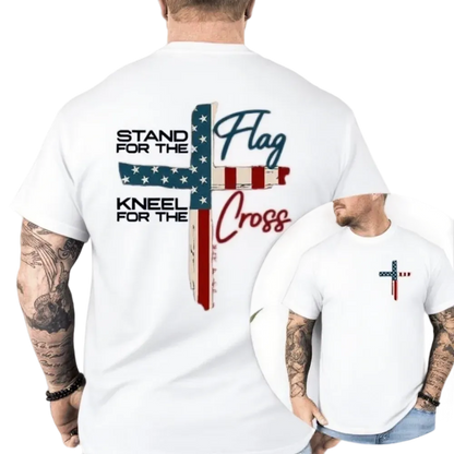 Stand For The Flag Graphic Tees for Cotton Fabric Casual Crew