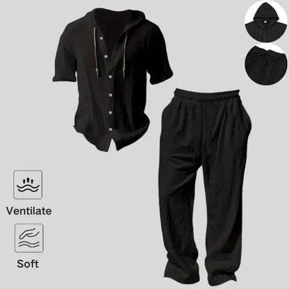 Men’s lightweight two-piece set with a hood