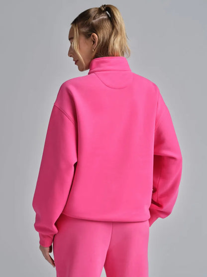 Basic quarter-zip turtleneck sweater set