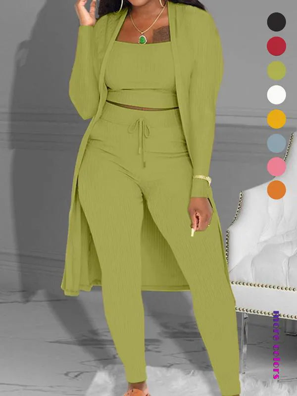 Women's Plain Long Sleeve Open Front Cardigan