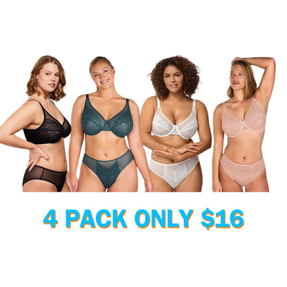Enchante Floral Lace Plus Size Full Coverage Bra