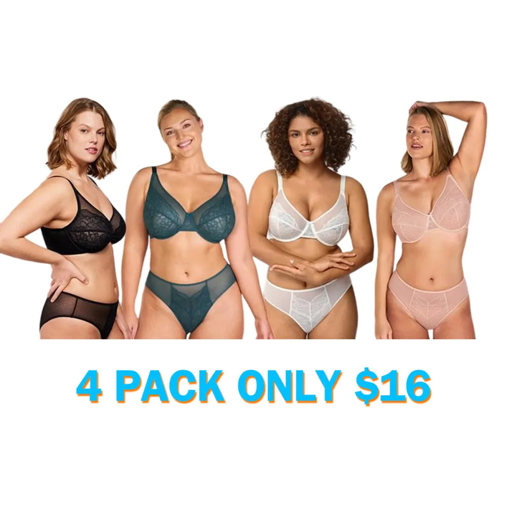 Enchante Floral Lace Plus Size Full Coverage Bra
