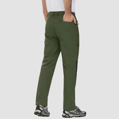 Men's Fleece-Lined Winter Ski Pants – Water-Resistant with 4 Zip Pockets