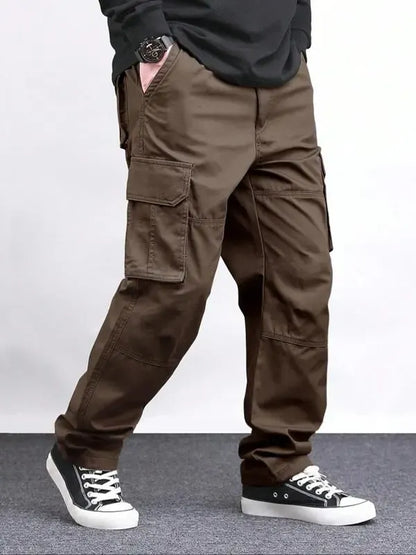 Men's Loose Solid Pocket Cargo Pants