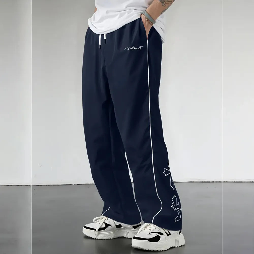 Men's Athletic Pants with White Side Stripes