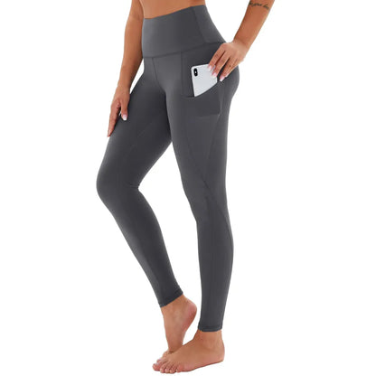 Women's High Waisted Tummy Control 4/8 Pack Leggings with Pockets