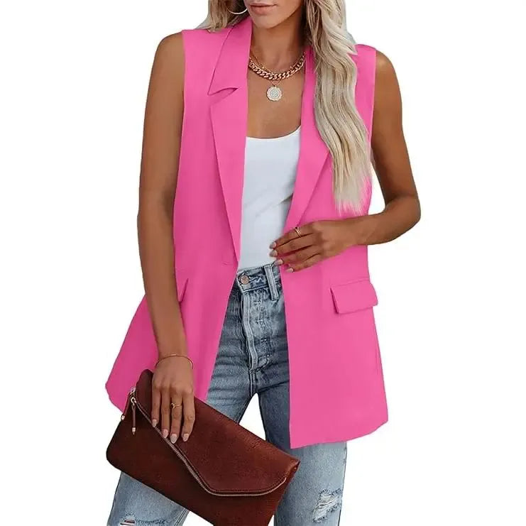 Women's Sleeveless Blazer Vest