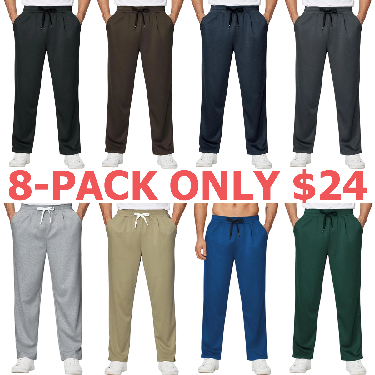 Men's Loose Fitting Casual Pants for Fall Relaxed Fit Oversize