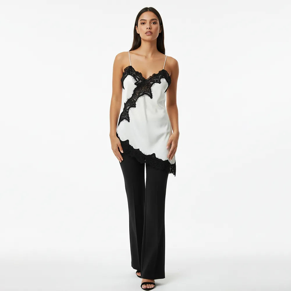 Lace Trim Satin Camisole
