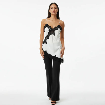 Lace Trim Satin Camisole