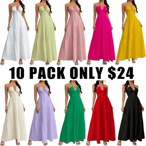 Women's Plain Dress, Summer Clothes Women, Casual Basic Loose Fit Sleeveless Dress for Beach Holiday Vacation