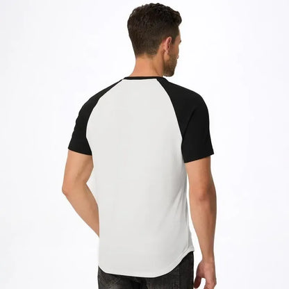 Men's V-Neck Longline Henley Muscle Tee