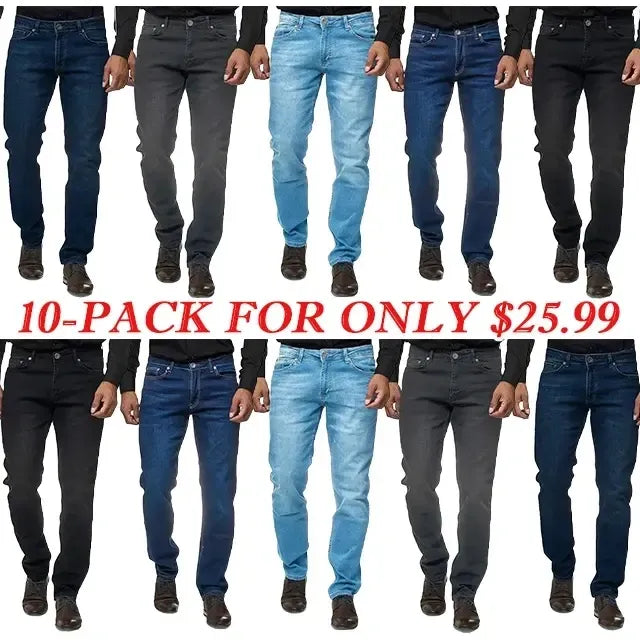 ⏰5-PACK ONLY $24.99⏰ Men's loose straight jeans - Brands at low prices, only available on our website.