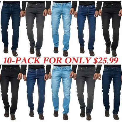 ⏰5-PACK ONLY $24.99⏰ Men's loose straight jeans - Brands at low prices, only available on our website.