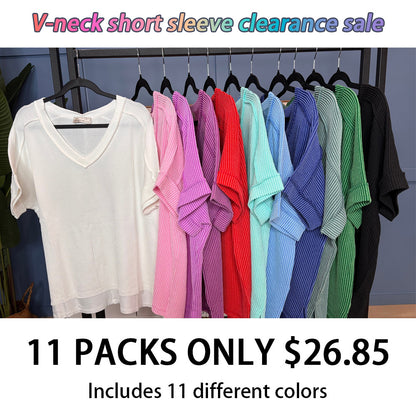 ⏰Hot Sale-2025 Tops Short Sleeve T-Shirts Cute Round Neck T-Shirts Shirts (Multiple Colors)