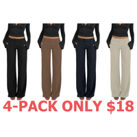 4-Pack (Black,Navy Blue,Brown,Apricot)