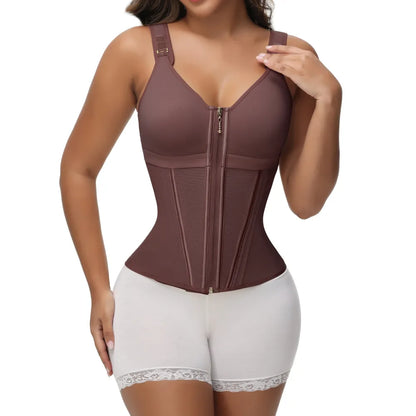 Women with Bra Tummy Control Girdle Workout Shapewear with Adjustable Shoulder Strap