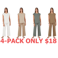 4-Pack (White,Apricot,Gray Green,Khaki)