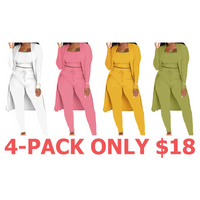 4-Pack (White,Pink,Yellow,Green)