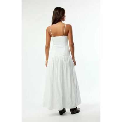 Your Favorite Women's Ava Linen Bustier Maxi Dress
