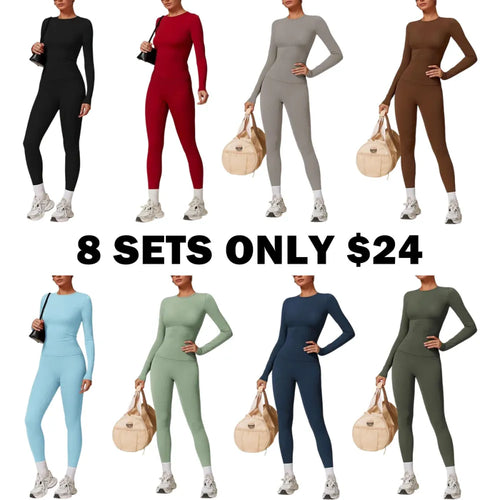 Skinny Tee & High Waist Leggings Tracksuit Set