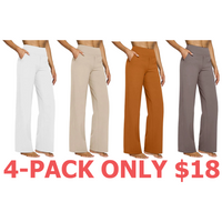 4-Pack (White,Khaki, Brown Sugar,Taupe)