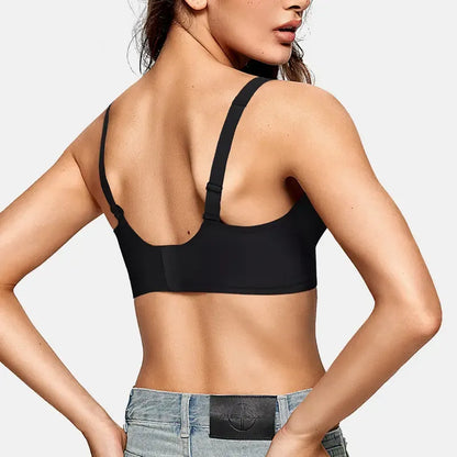 Women Wireless Seamless Bras Deep V No Underwire Push Up Bras
