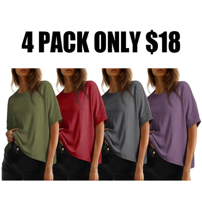 🔥Women'S Tops For Women 2026 Loose Oversized Basic Tee Comfortable Soft Fabric Flattering Fit
