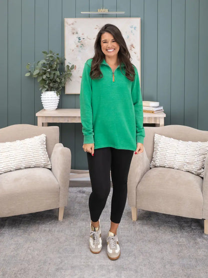 1/4 Zip "Lived - In" Garment Washed Pullover by DD Design | S-5XL