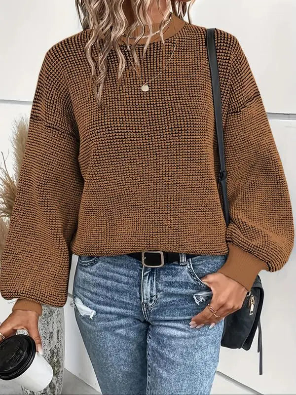 Women's Colorblock Drop Shoulder Sweater