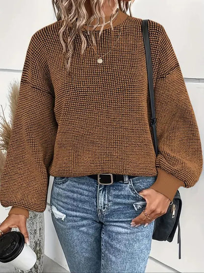 Women's Colorblock Drop Shoulder Sweater