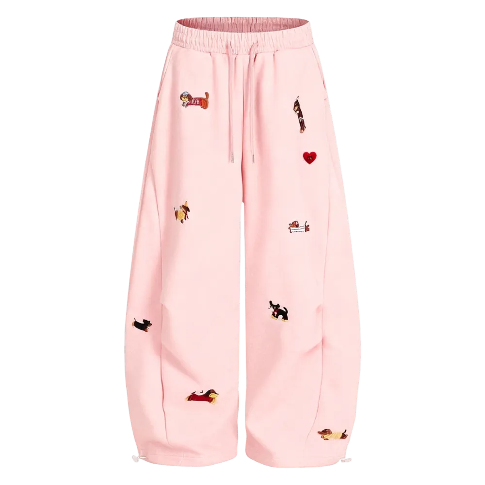Puppy Loose Fit Tube Sweatpants