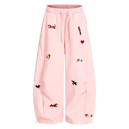 Puppy Loose Fit Tube Sweatpants