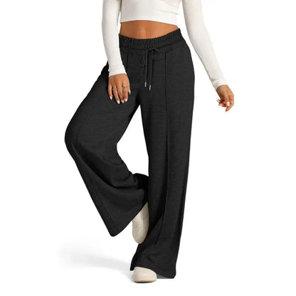 Women's Wide Leg Sweatpants Casual Loose Solid Color Pants