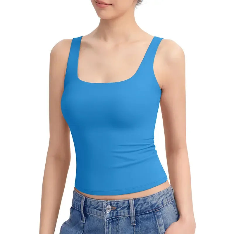 Women's Square-Neck Spaghetti Strap Tank Top