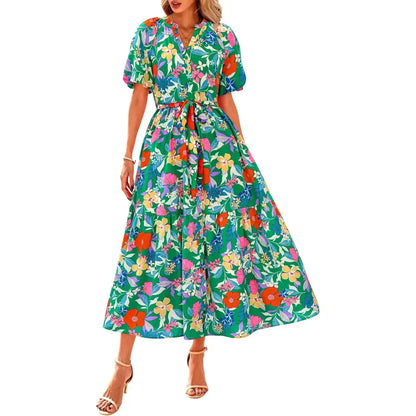 Women Summer Floral Maxi Dresses