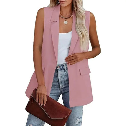 Women's Sleeveless Blazer Vest
