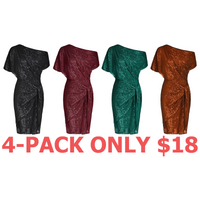 4-Pack (Black,Burgundy,Teal,Dark Orange)