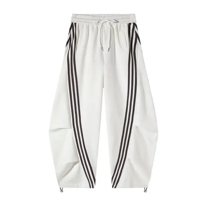 Flooo Loose Wide Leg Striped Track Pants