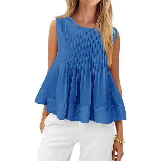 Women’s Pleated Babydoll Tank Tops