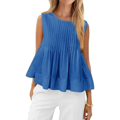Women’s Pleated Babydoll Tank Tops