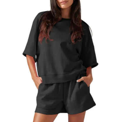 Oversized Cropped Tracksuit Sets