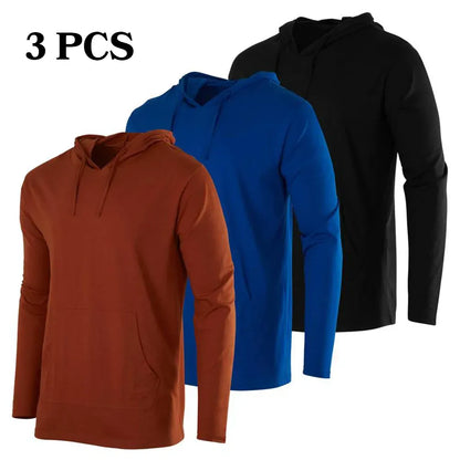 Men's Cotton Lightweight Casual Pullover Drawstring Hoodie With Pocket  (Big & Tall)