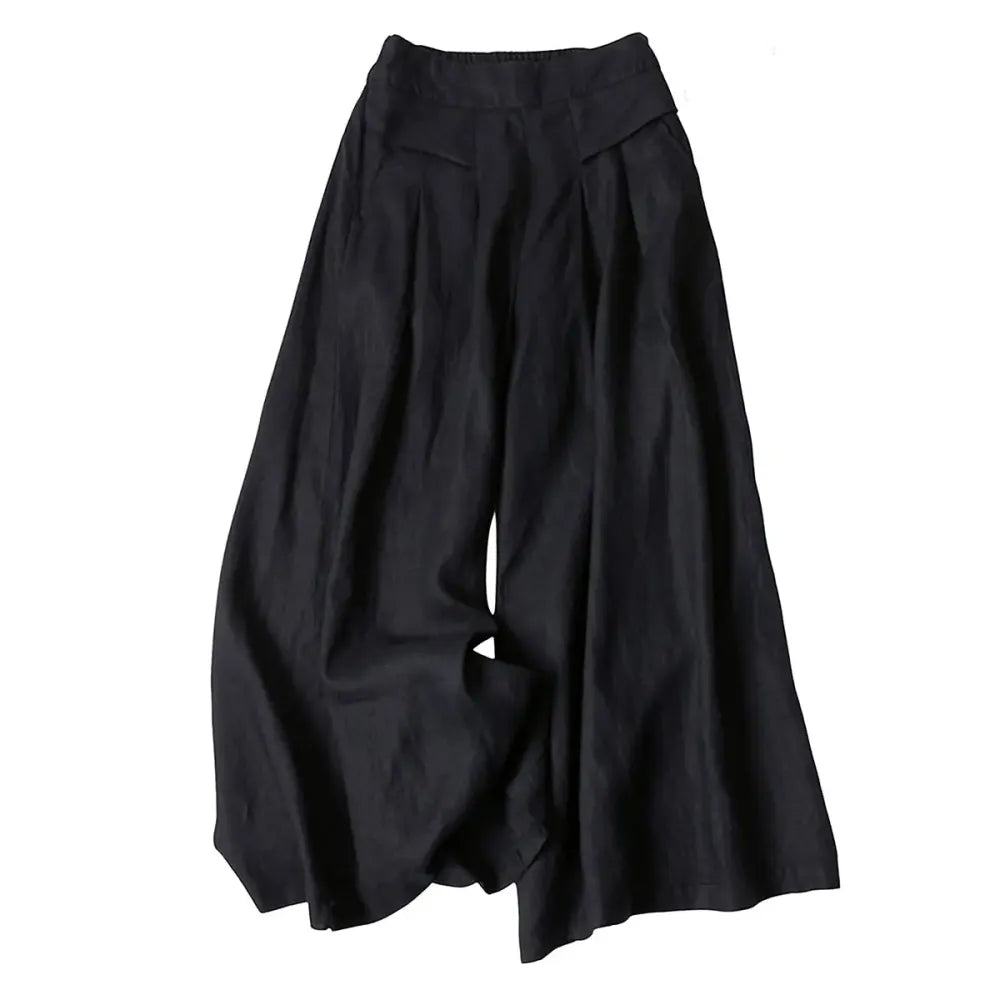 Women's Cotton Linen Culottes Pants