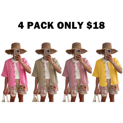 Women's Short Sleeve Cardigan